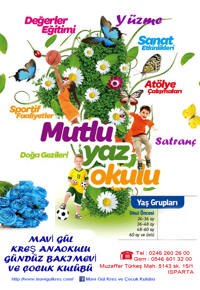 Mavi Gül Kreş ve Anaokulu Yaz Okulu Kayıtları Başladı